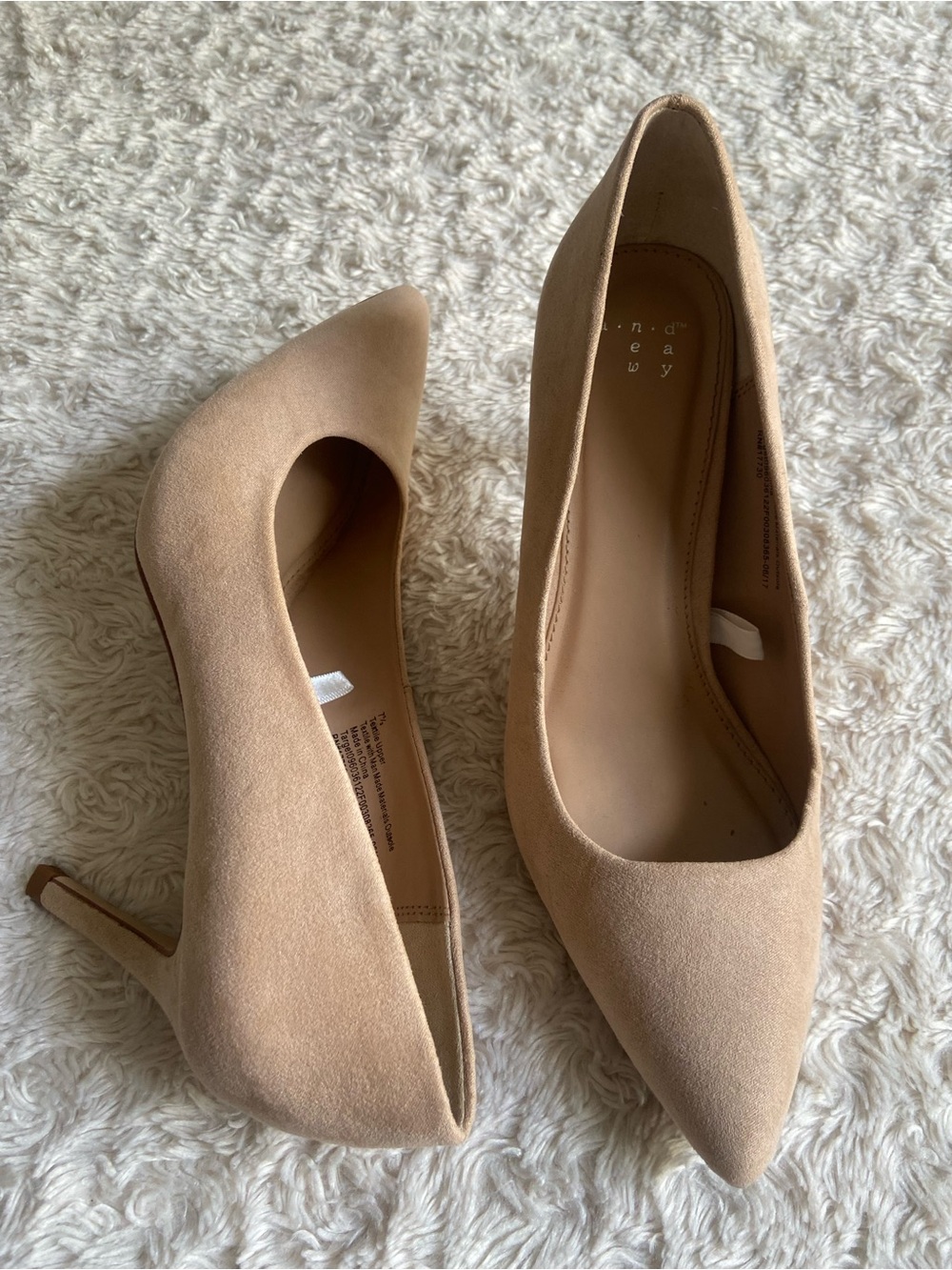 a new day Tan Suede Finish Pointed Toe Pumps Size 7.5